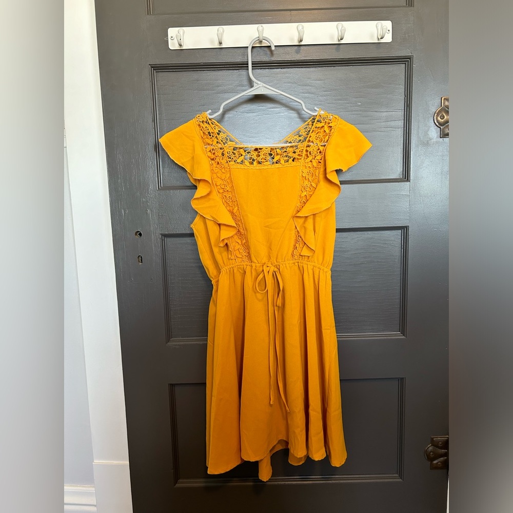 Yellow mini sundress
